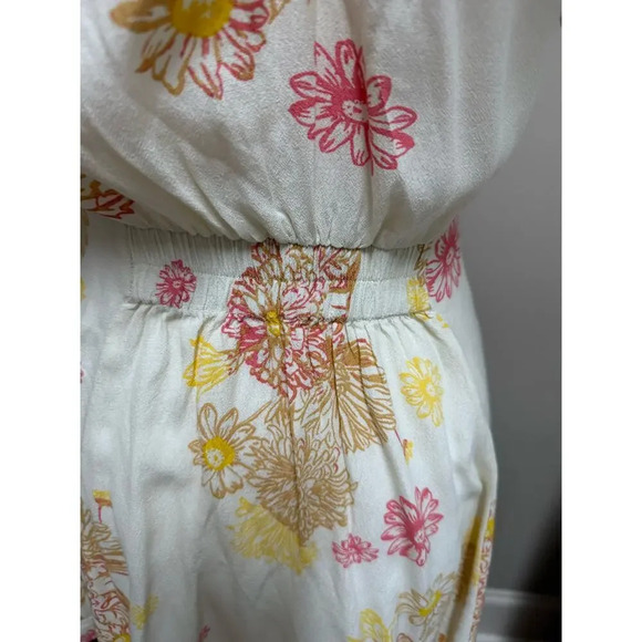 Free People Hawaii Mini Dress Size XS Color Cream Combo Combo Retro - Picture 9 of 11